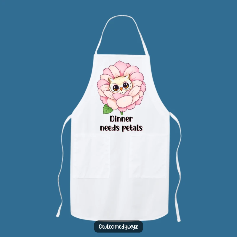 Funny Owl Flower Apron: Cook with Curious Charm