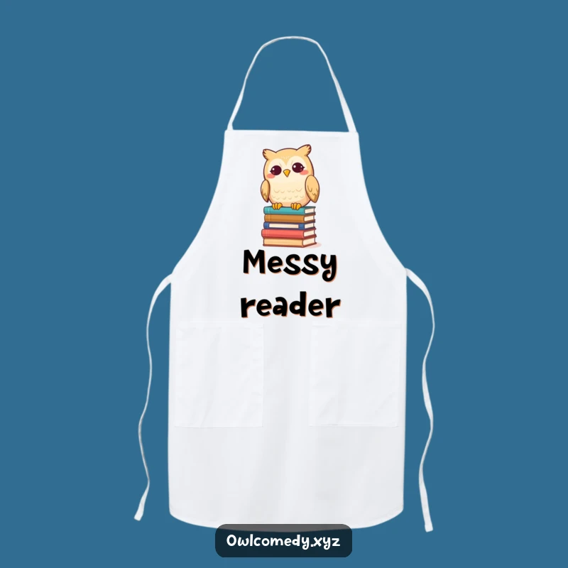 Funny Kawaii Owl Apron - Kitchen Fun for Book Lovers & Bakers