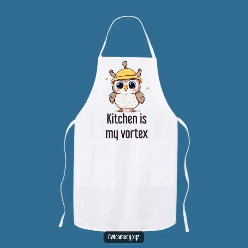 Funny Kawaii Owl Propeller Hat Apron: Kitchen Cartoon Bird Wear Perfect Gift