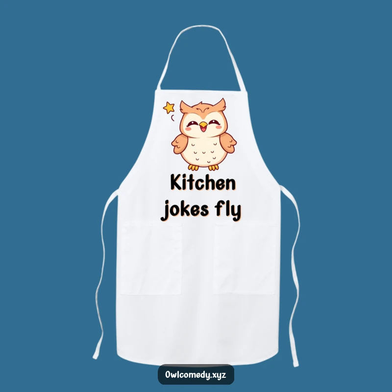 Funny Kawaii Owl Apron: Cook with a Laugh!