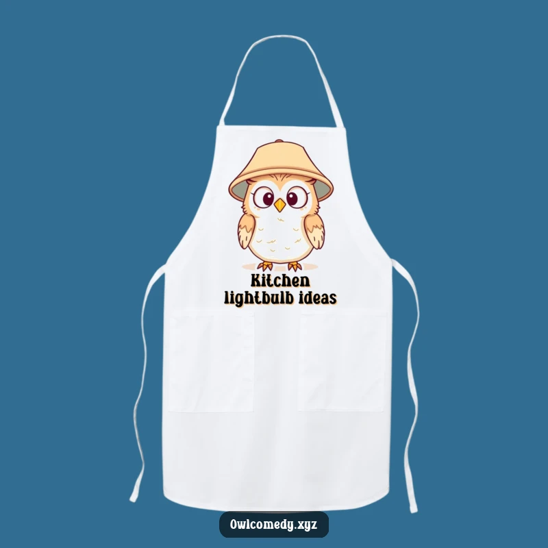 Funny Surprised Owl Apron - Hilarious Kitchen Party Wear Gift