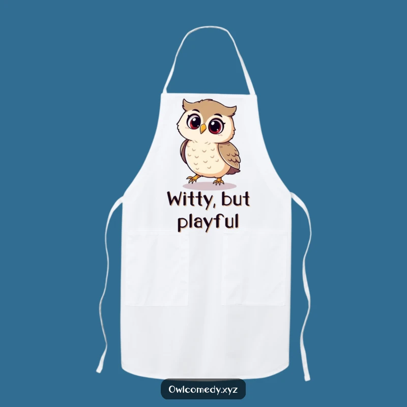 Funny Playful Owl Apron - Kitchen Games, Perfect Funny Gift For Playful Cooks