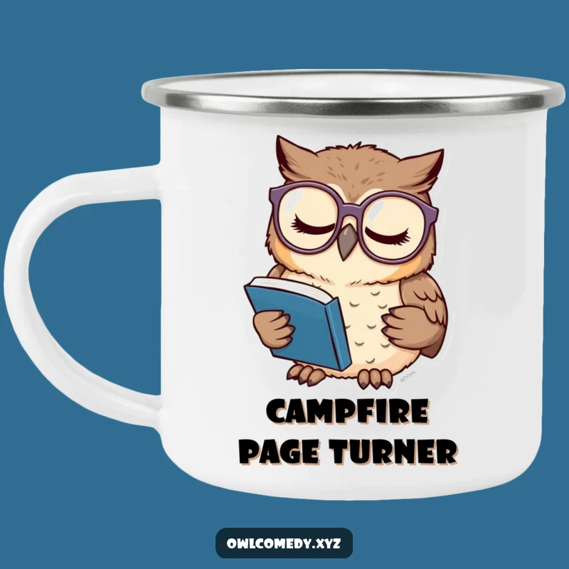 Funny Sleepy Owl Camping Mug: Trail Reads & Cozy Sips