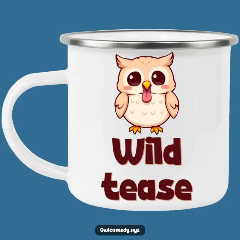 Durable Funny Kawaii Owl Camping Mug - Playful Outdoor Fun & Hilarious Gift