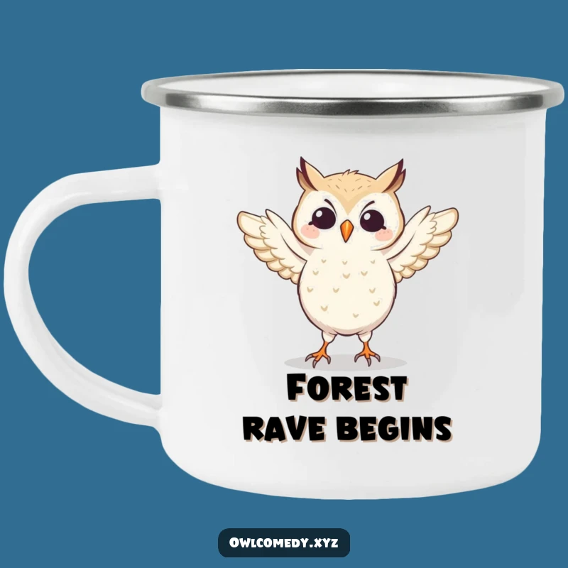 Funny Dancing Owl Camping Mug: Sip & Groove on Your Adventures
