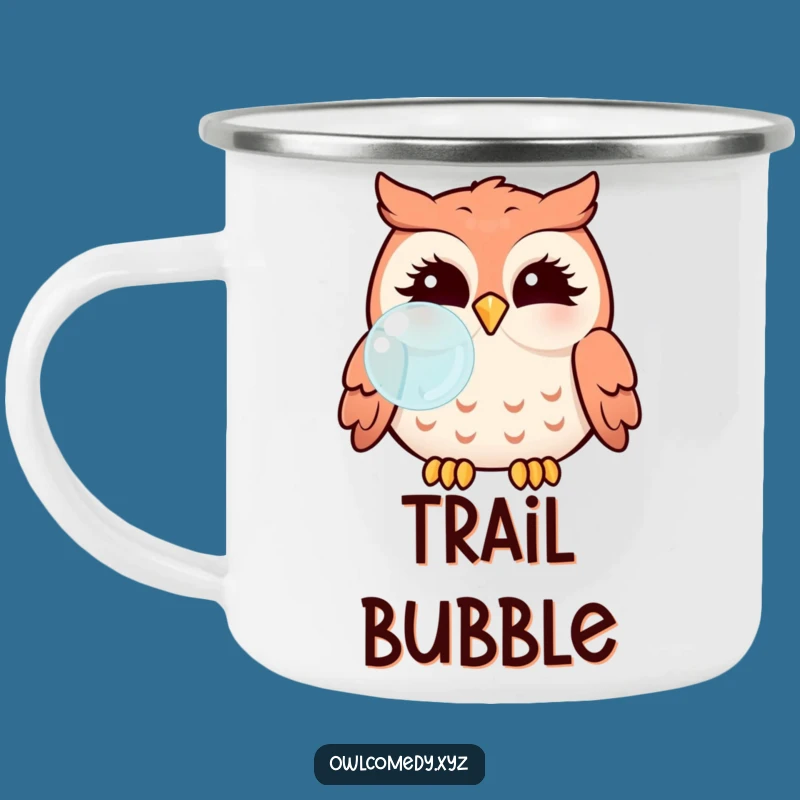 Funny Kawaii Owl Bubble Blowing Camping Mug - Adventure Fuel for Laughs
