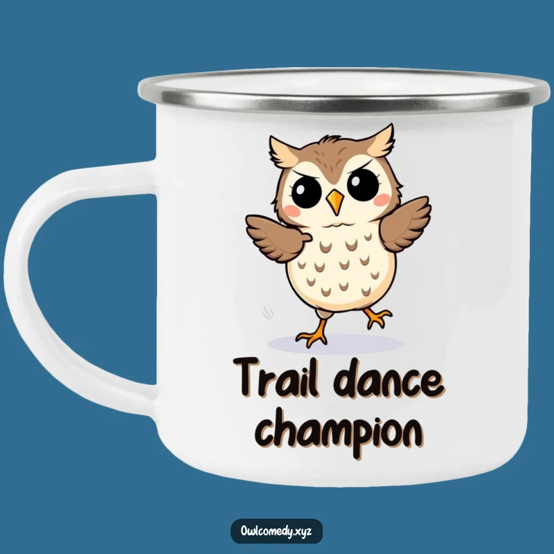 Funny Kawaii Owl Jigging Camping Mug: Enamel Cartoon Bird Cup Perfect Gift