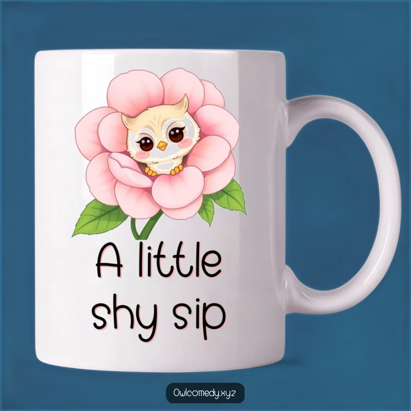 Funny Shy Owl Mug: Peek-a-Boo Blush, A Hilarious & Sweet Gift!