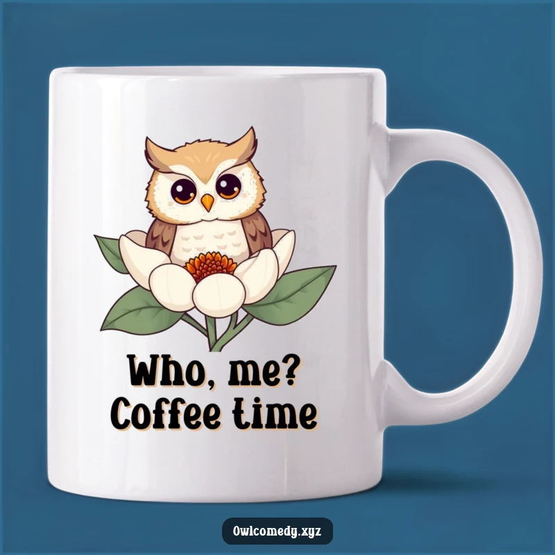 Funny Curious Owl Flower Mug: A Whimsical and Hilarious Gift for Bird Lovers
