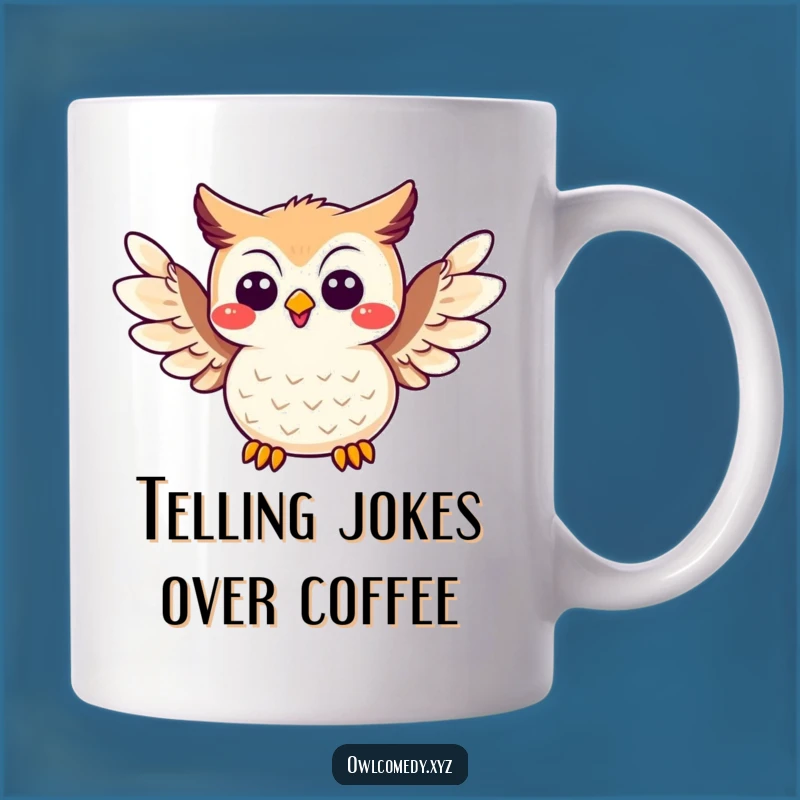 Funny Joke Owl Mug: Tell a Laugh - Perfect Gift!