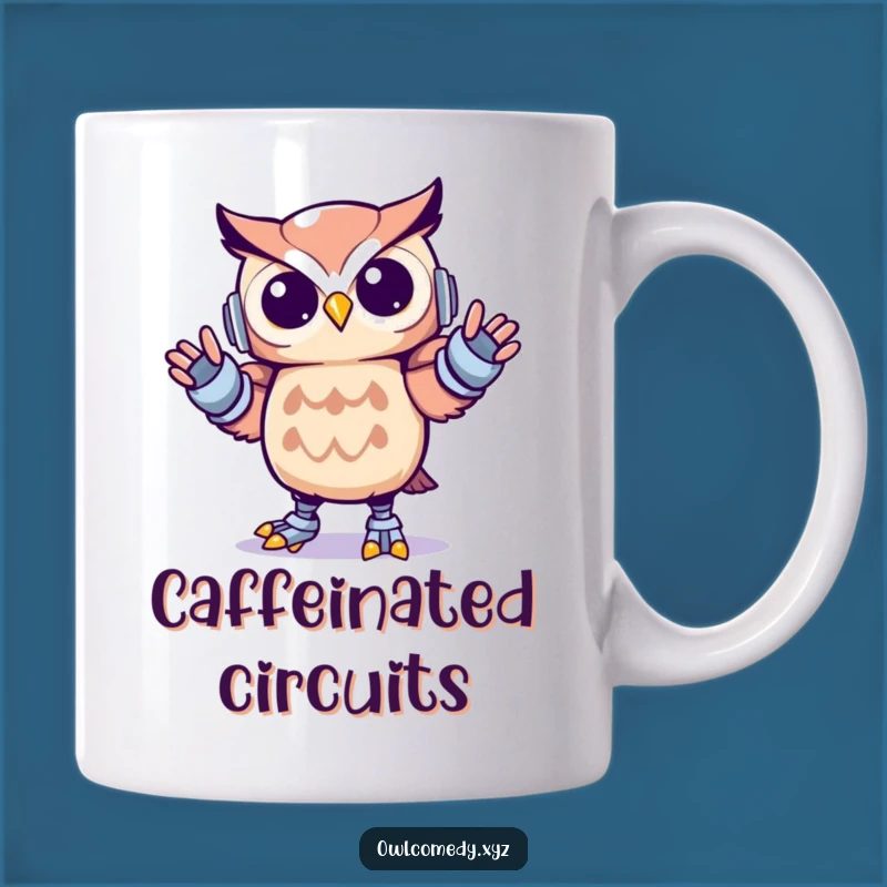 Funny Kawaii Owl Robot Dance Mug - Hilarious & Energetic Gift for Dancers