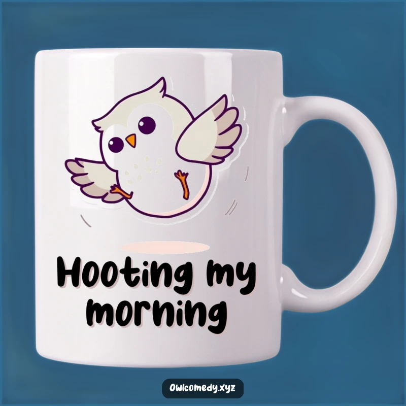 Funny Minimalist Owl Cartwheel Mug: Spin into Fun - Perfect Gift!