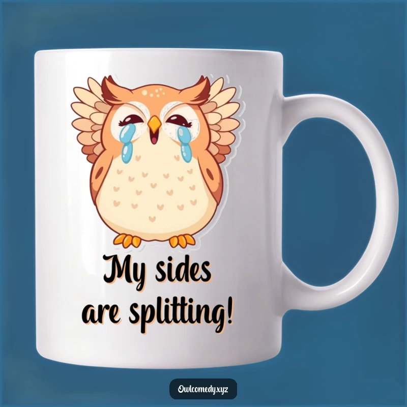 Funny Kawaii Owl Giggling Mug: Hilarious Cartoon Bird Perfect Gift for Laughter Lovers