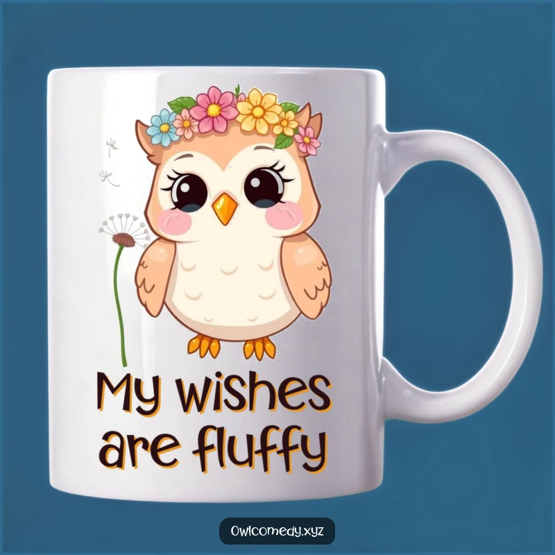 Funny Giggling Owl Flower Crown Mug - Perfect Gift for Nature Lovers