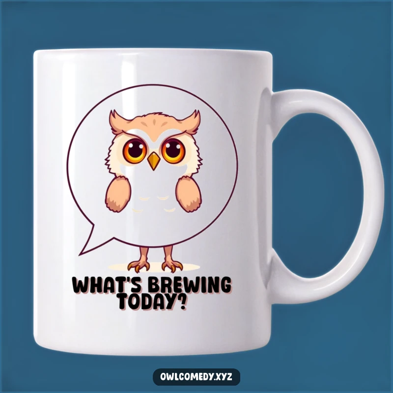 Funny Curious Owl Mug: Peek-a-Boo Wisdom - A Hilarious Gift Idea