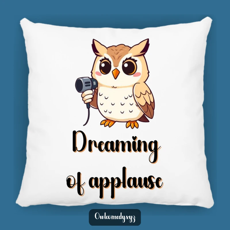 Funny Singing Owl Pillow: Cozy Comfort with a Rockstar Funny Gift!