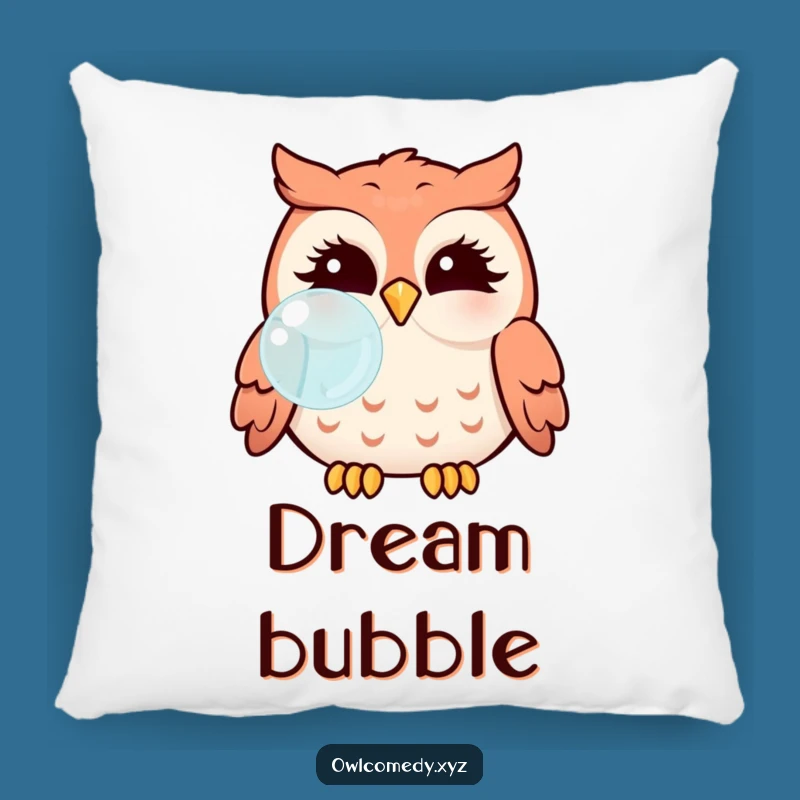 Funny Kawaii Owl Bubble Blowing Pillow - Cozy & Cute Comfort Accent