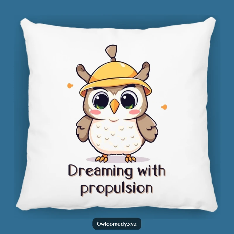 Funny Kawaii Owl Propeller Hat Pillow: Soft Cartoon Bird Cushion Perfect Gift