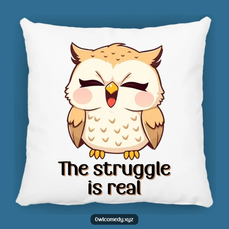 Funny Sleepy Owl Yawn Pillow: Cozy Comfort with a Touch of Giggly Slumber