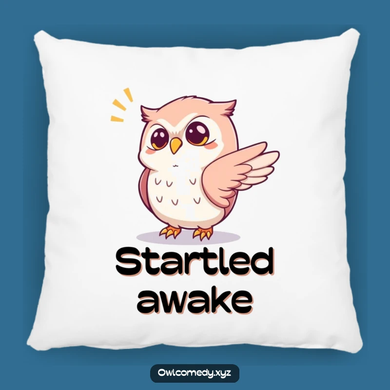 Funny Startled Owl Pillow: Jump Scare Comfort, A Hilarious Soft Hug!