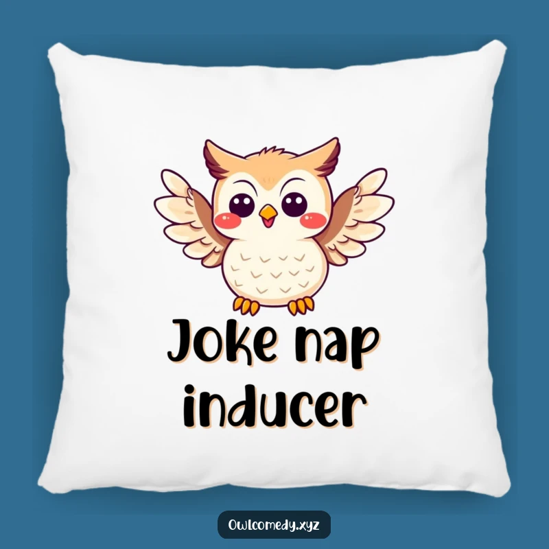 Funny Joke Owl Pillow: Cozy Laugh Buddy - Comfy Funny Gift!