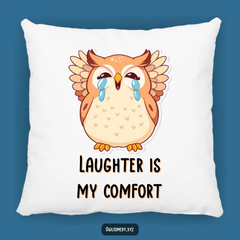 Funny Kawaii Owl Giggling Pillow: Soft Cartoon Bird Cushion Perfect Gift Accent