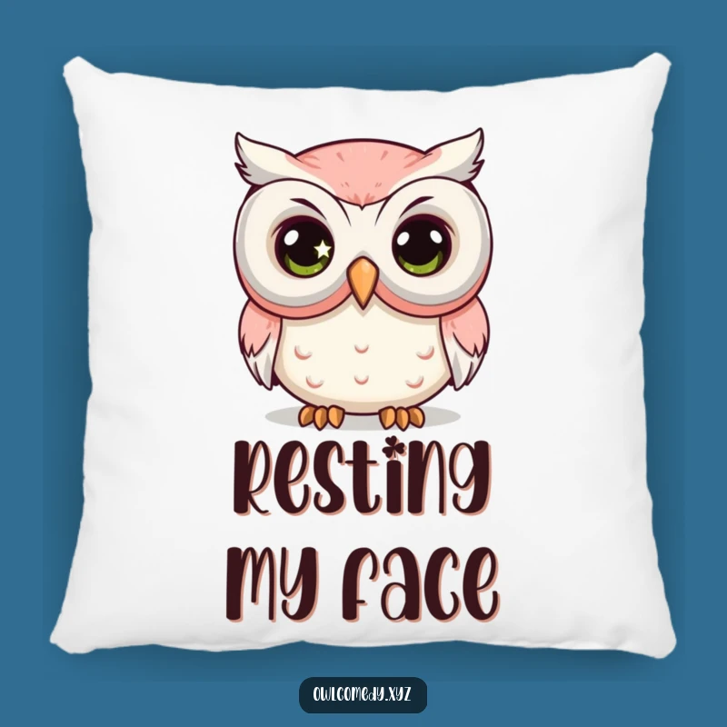 Funny Comedy Mask Owl Pillow: Mysterious Eye's Peek Cushion, Cozy Gift!