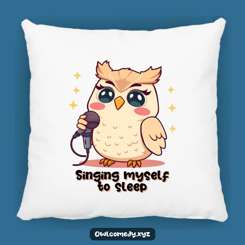 Funny Kawaii Owl Singing Pillow - Cozy & Humorous Accent for Music Fans