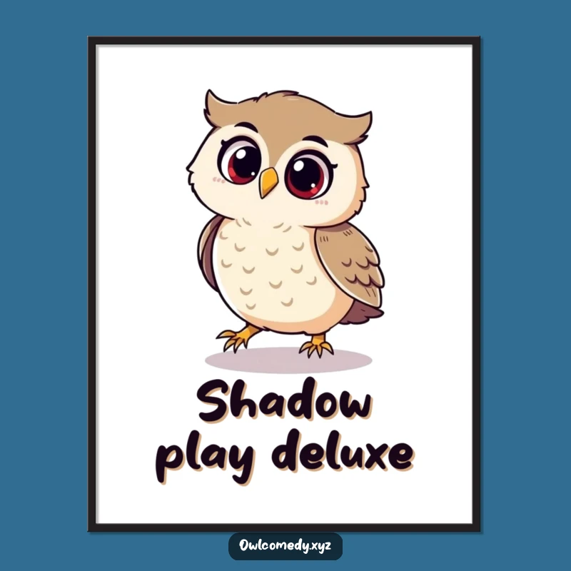 Funny Playful Owl Digital Art - Instant Joy Decor, Ultimate Funny Gift