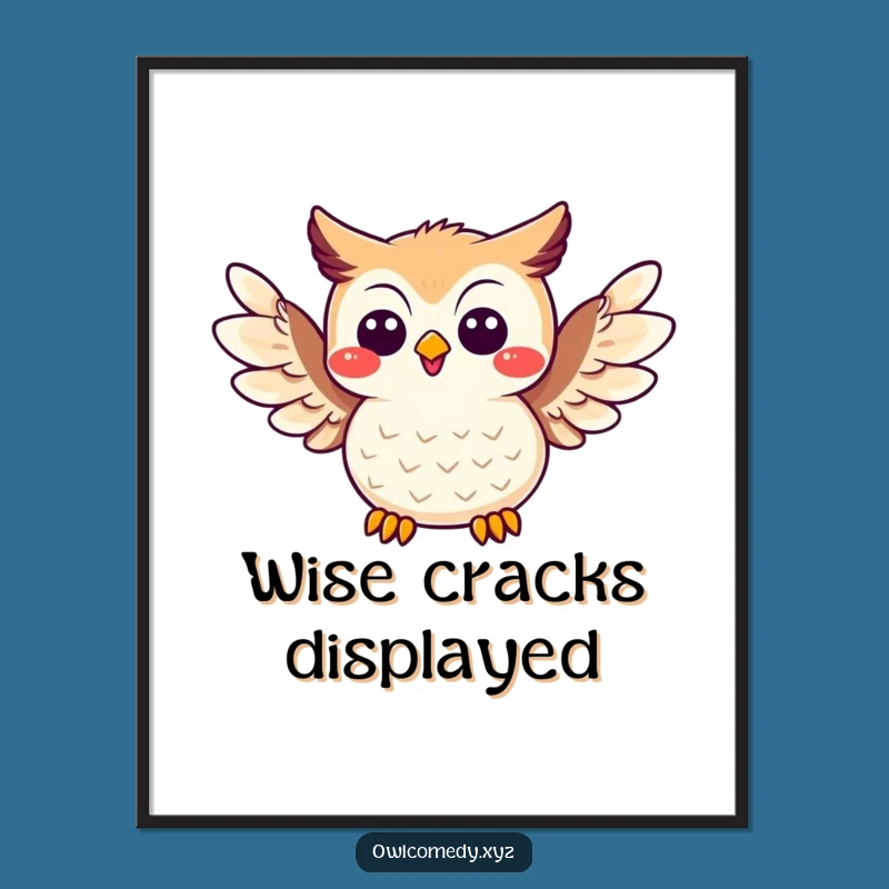 Funny Joke Owl Digital Art: Instant Laughs - Instant Funny Gift!
