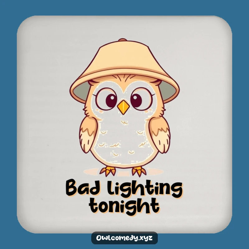 Funny Surprised Owl Coasters - Protect Surfaces with Party Flair