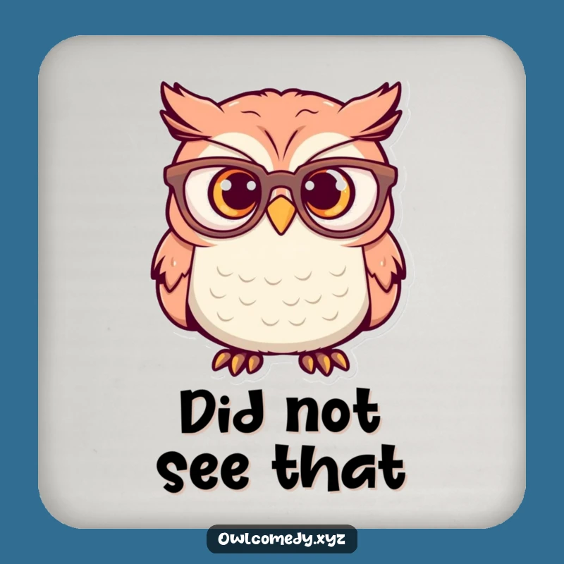 Funny Surprised Owl Coaster Set: Protect With A Startle - Chic & Humorous Gift