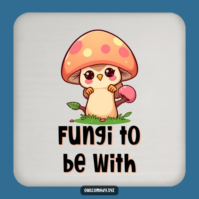 Funny Kawaii Owl Mushroom Coaster - Cute Drink Protector - Funny Gift