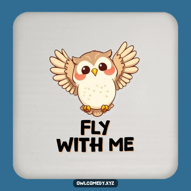Funny Joyful Owl Swooping Coaster: Hilarious Gift to Protect Your Surfaces