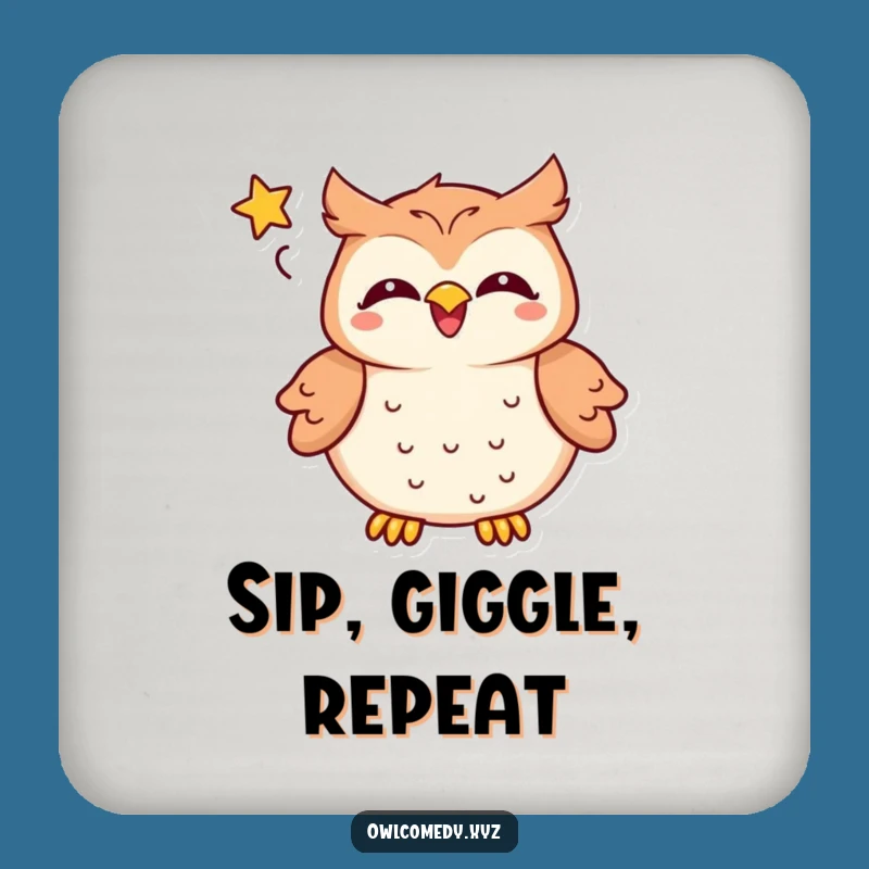 Funny Kawaii Owl Coasters: Protect Surfaces with a Laugh