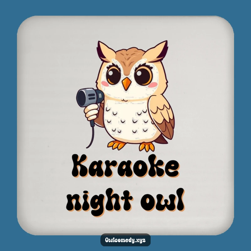 Funny Singing Owl Coaster: Protect Surfaces with Music, A Whimsical Funny Gift!