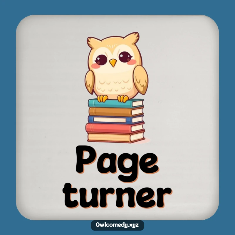 Funny Kawaii Owl Drink Coaster - Protect Surfaces with Hilarious Charm