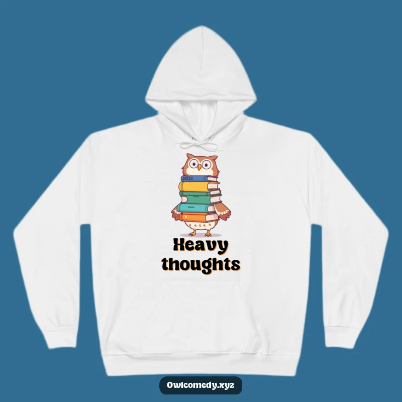 Funny Joke Book Owl Hoodie: Cozy and Hilarious Gift for Comedians