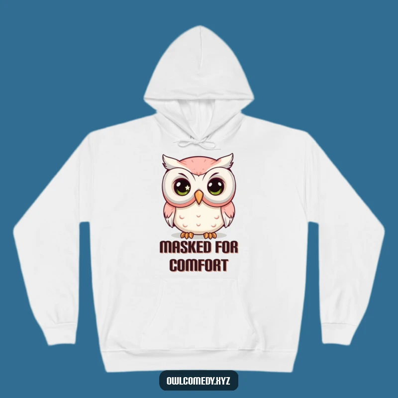 Cozy Funny Comedy Mask Owl Hoodie: Mysterious Eye's Peek, Warm Gift!