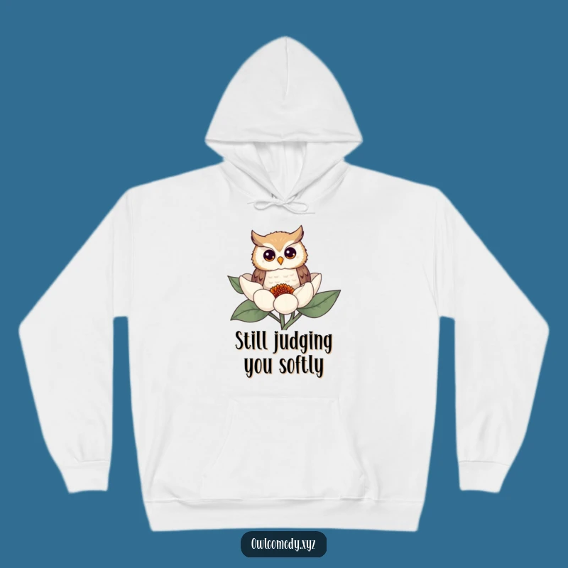 Cozy Funny Owl Flower Hoodie: Warmth Meets Wit in This Hilarious Apparel