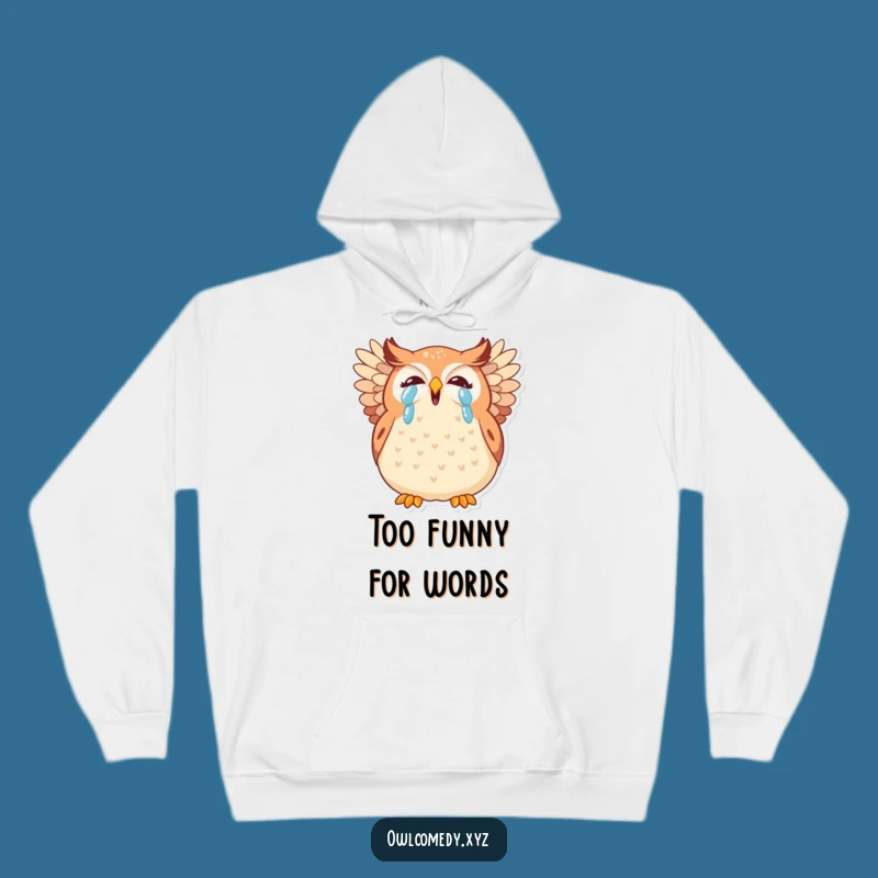Funny Kawaii Owl Giggling Hoodie: Cozy Cartoon Bird Sweatshirt Perfect Gift Idea