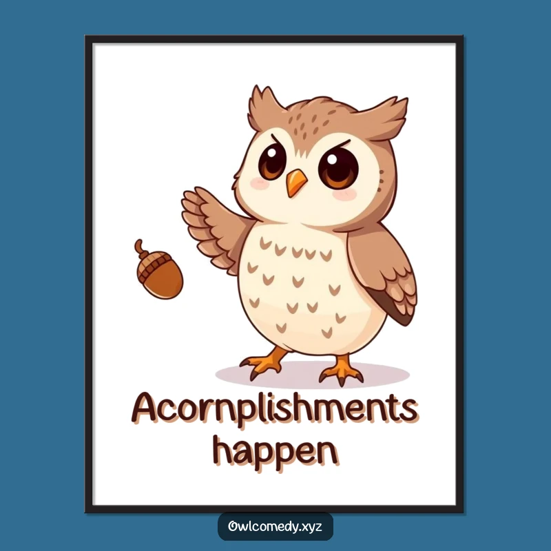 Free Printable Wall Art: Juggling Owl, Funny Downloadable Decor for Playful Spaces