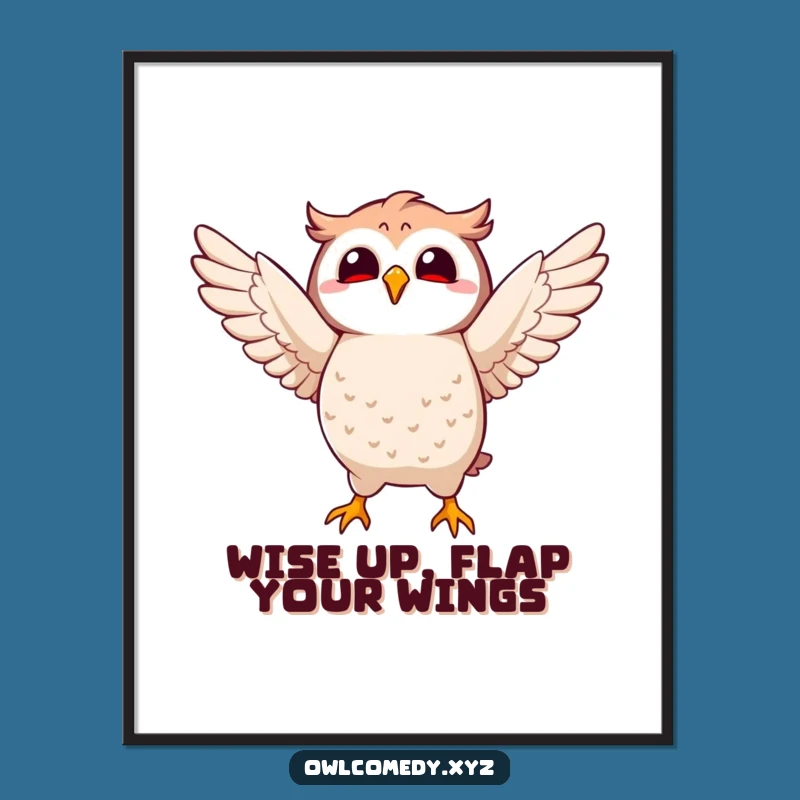 Funny Free Printable Wall Art: Owl Flap Downloadable Decor