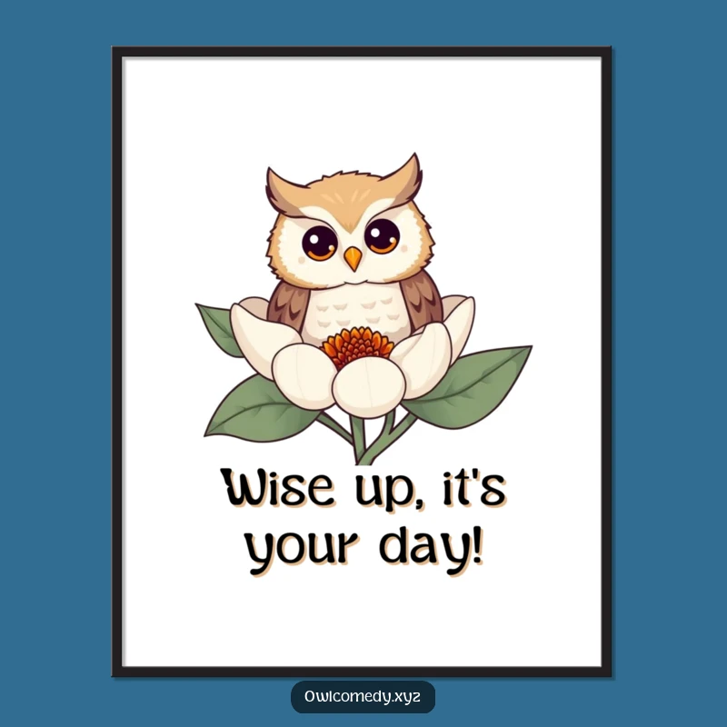 Free Printable Wall Art: Curious Owl Peeking Funny Downloadable Art to Brighten Your Space