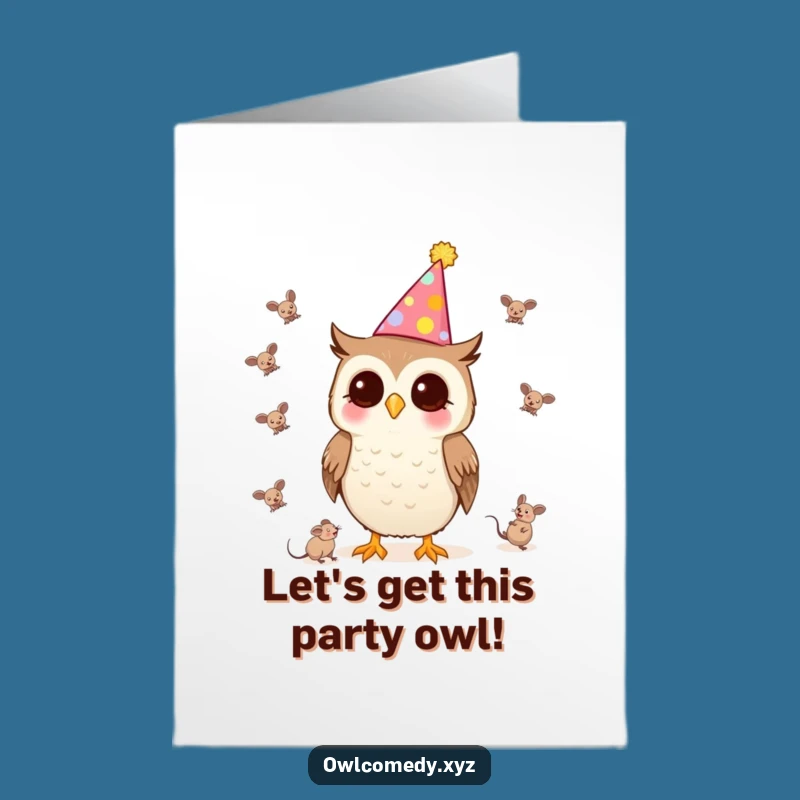 Free Printable Birthday Card: Juggling Owl, Wild Party Fun DIY!