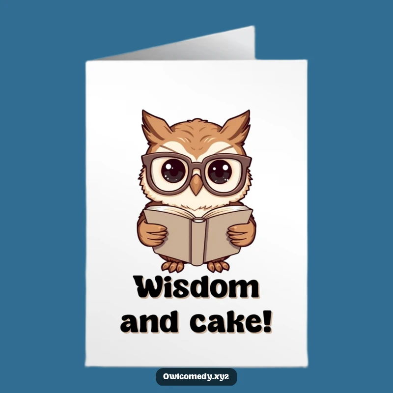 Free Printable Funny Owl Birthday Card: Joke Book Owl Downloadable Gift