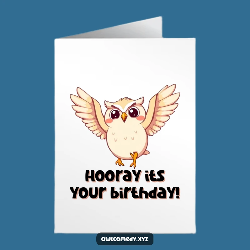 Free Printable Owl Birthday Card: Joyful, Funny Downloadable Gift for Fun Lovers