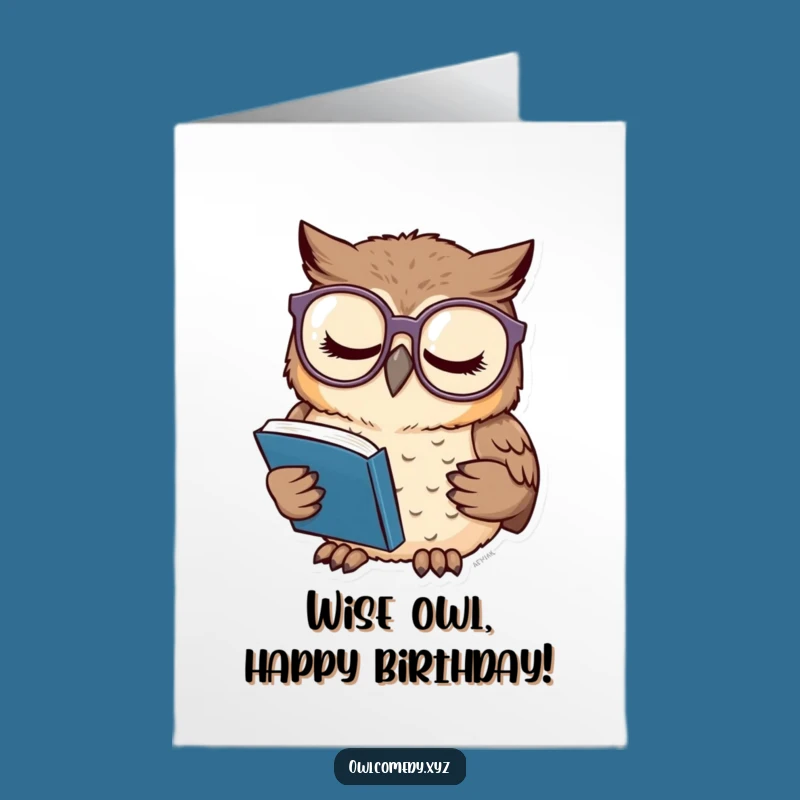 Free Printable Sleepy Owl Birthday Card - Funny Book Lover Downloadable