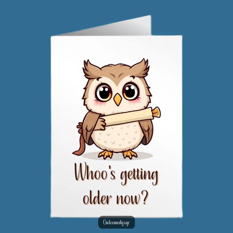 Free Printable Owl Telescope Birthday Card - Funny Downloadable Gift!