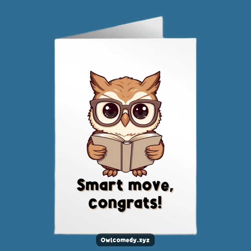 Free Printable Owl Congratulations Card: Joke Book Owl Downloadable
